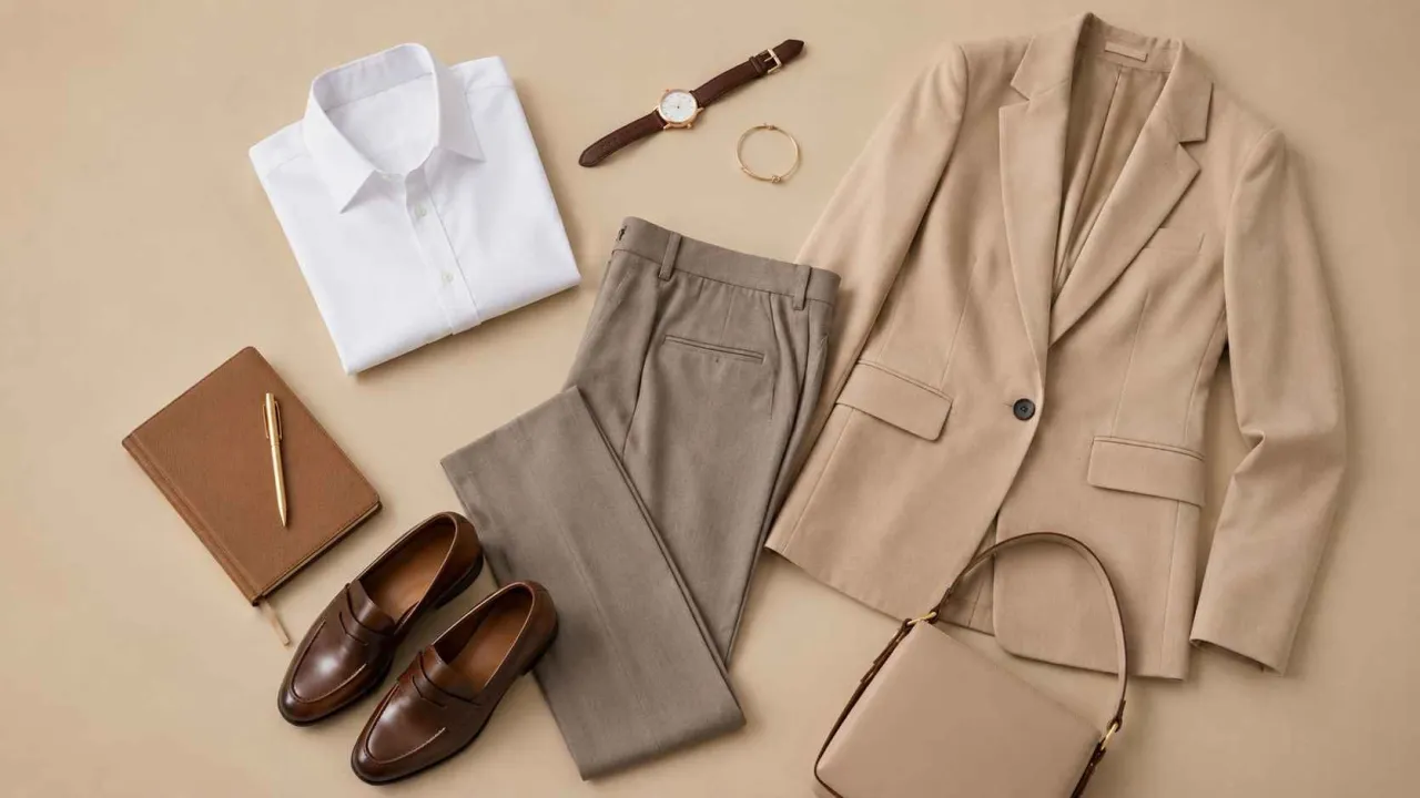 Office wear fashion guide with professional outfit ideas for a confident look