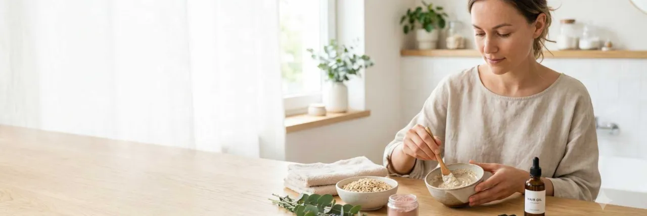 Simple DIY beauty care ingredients for skin, hair, and body care