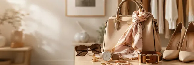 Essential fashion accessories arranged for a practical everyday wardrobe