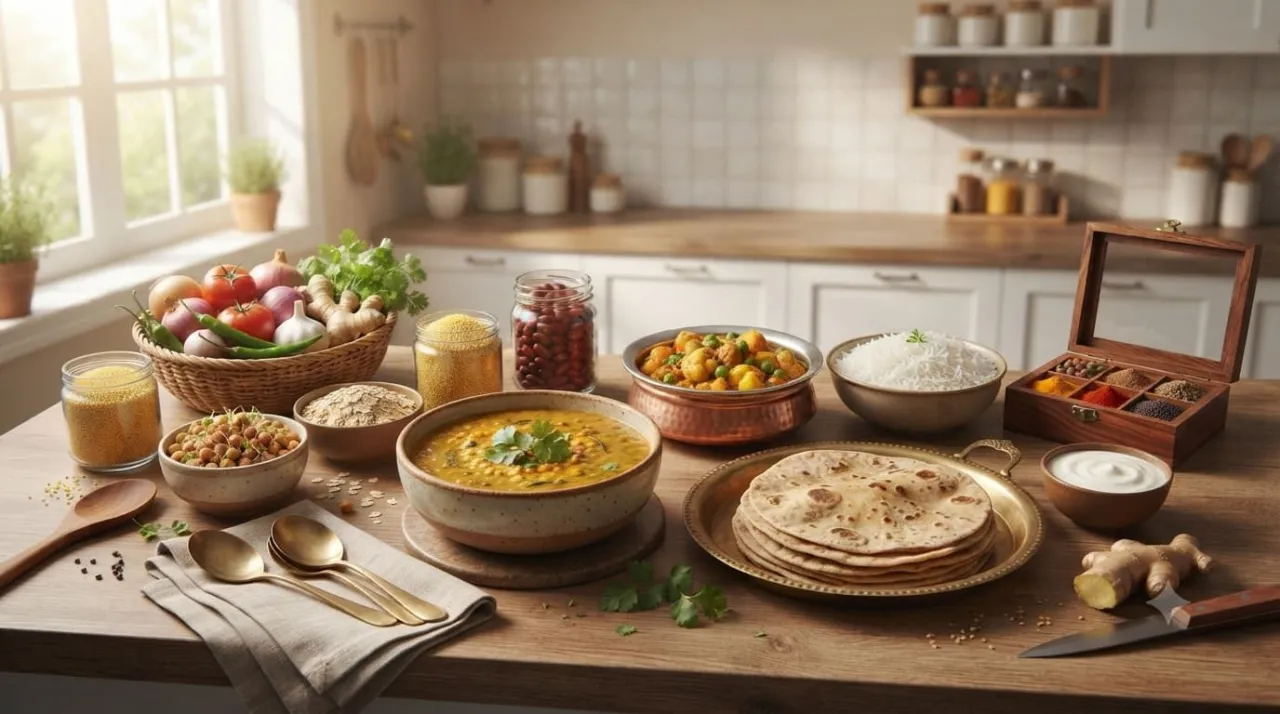 Family-friendly healthy recipes prepared for an everyday family meal