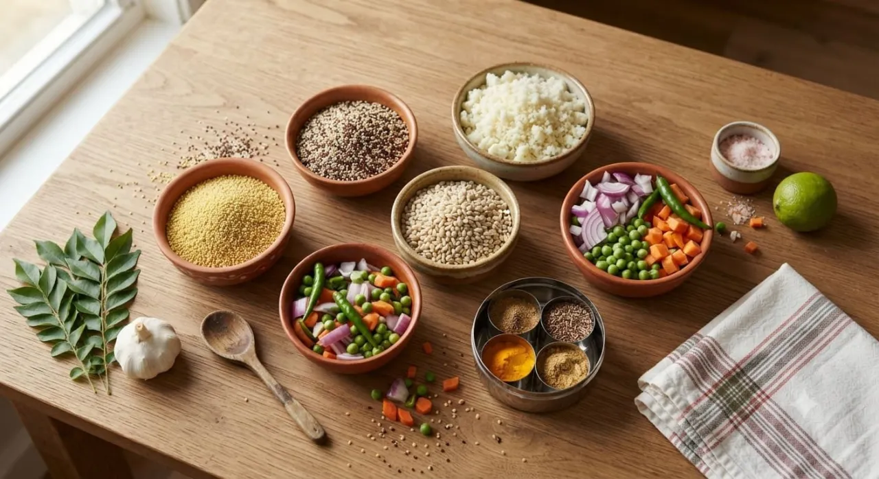 Healthy alternatives to rice served with vegetables and protein-rich foods