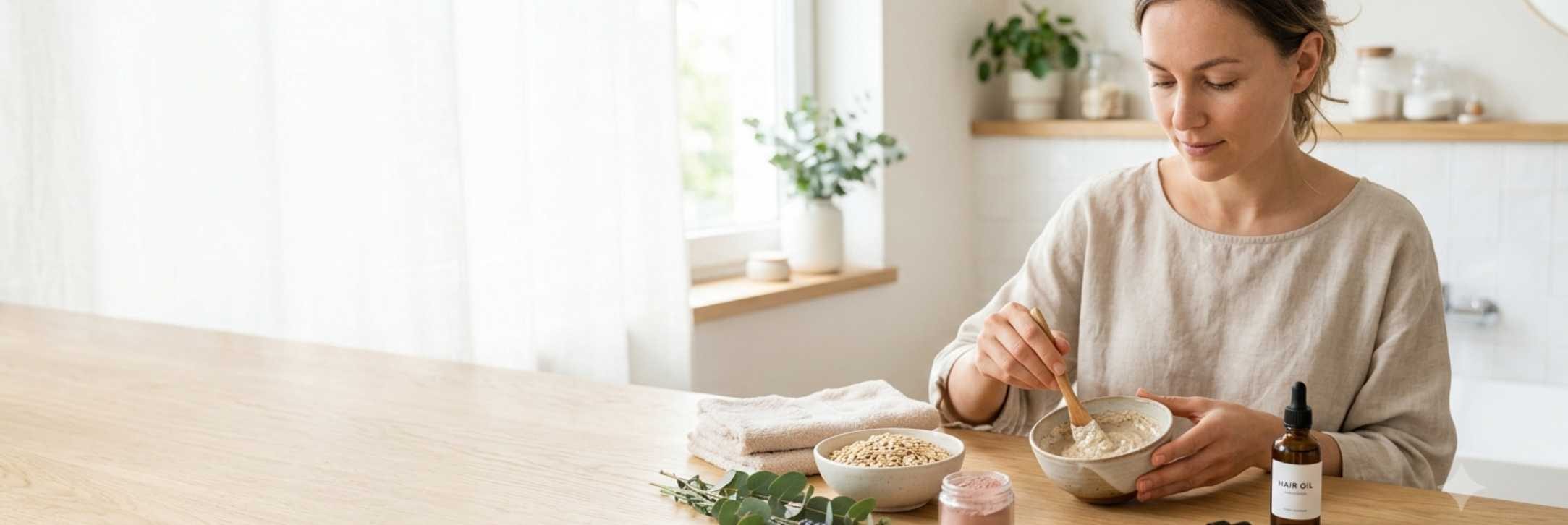Simple DIY beauty care ingredients for skin, hair, and body care